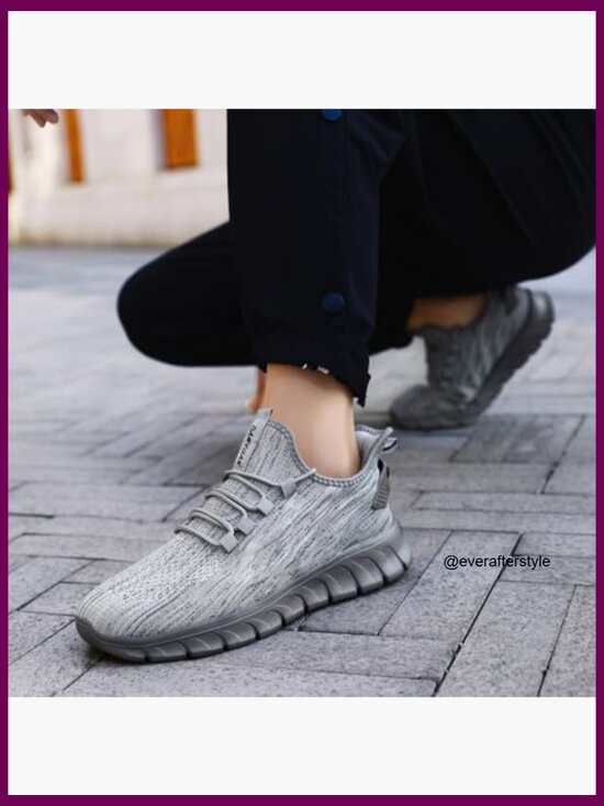 Mesh and EVA Slip-On Athletic Shoes Lightweight Breathable Walking Sneakers main image 4